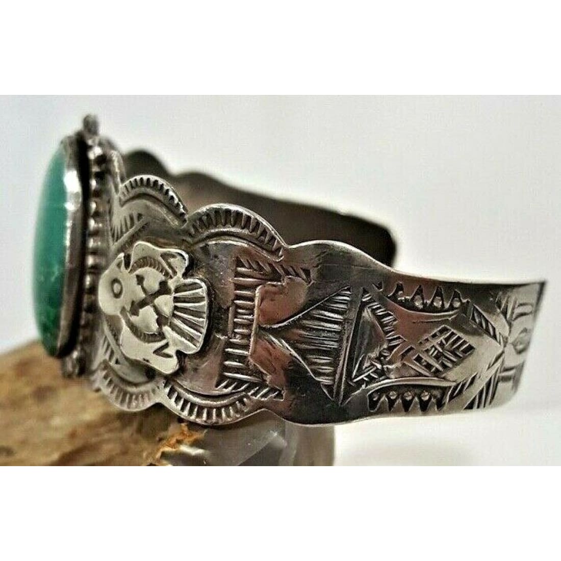 Fred Harvey Era Bracelet Navajo Sterling Turquoise 