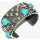 Huge Navajo Bracelet Tufa Cast Sterling Sleeping Beauty 