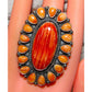 Huge Navajo Orange Spiny Oyster Ring Size 7 Anthony Skeets Native American Signed The Southwestern Style Gallery