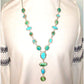 Huge Navajo Sonoran Gold & Royston Turquoise Lariat Necklace