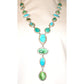 Huge Navajo Sonoran Gold & Royston Turquoise Lariat Necklace