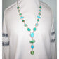 Huge Navajo Sonoran Gold & Royston Turquoise Lariat Necklace