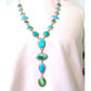 Huge Navajo Sonoran Gold & Royston Turquoise Lariat Necklace