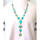 Huge Navajo Sonoran Gold & Royston Turquoise Lariat Necklace