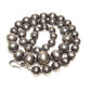 Early Pre-Eagle Mexican Sterling Silver Beads Necklace 18"L Taxco Taxco
