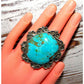 Massive Native American Ring Sz 8 Royston Turquoise San 