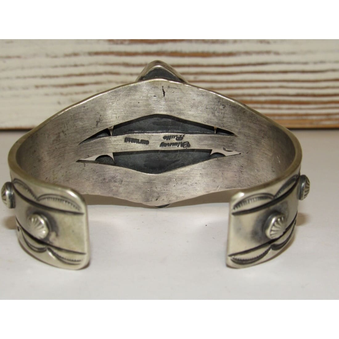Massive Navajo Bumblebee Jasper Cuff Bracelet Sterling 