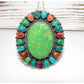 Massive Navajo Carico Lake Turquoise Spiny Cluster Ring Sz 9 Anthony Skeets The Southwestern Style Gallery