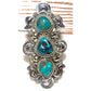 Massive Navajo Kingman Turquoise Statement Ring Size 7 