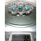 Massive Navajo Kingman Turquoise Statement Ring Size 7 