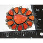 Massive Navajo Red Orange Spiny Oyster Cluster Ring Sz 8 