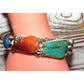 Massive Navajo Royston Turquoise Spiny Oyster Sterling Statement Cuff Bracelet Native American