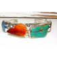 Massive Navajo Royston Turquoise Spiny Oyster Sterling Statement Cuff Bracelet Native American