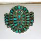 Massive Navajo Turquoise Cluster Cuff Bracelet Sterling 