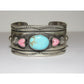 Massive Navajo Turquoise Pink Shell Heart Statement Cuff 