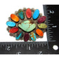 Massive Navajo Turquoise Red Purple Spiny Cluster Ring Sz 7 