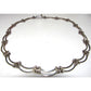 Modernist Taxco Mexico Necklace Sterling Silver 17L Choker 