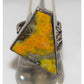 Native American Bumblebee Jasper Ring Sz 8 Signed Sterling 