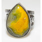 Native American Bumblebee Jasper Ring Sz 8 Signed Sterling 