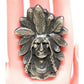 Native American Indian Chief Ring Size 9 Tufa Cast Sterling Silver Ring Signed 43Gr The Southwestern Style Gallery