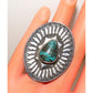 Native American Number 8 Turquoise Concho Ring Sz 7 Sterling