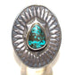 Native American Number 8 Turquoise Concho Ring Sz 7 Sterling