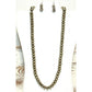 Navajo 10mm Pearls Necklace & Earrings Set Sterling Stamped 
