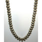 Navajo 10mm Pearls Necklace & Earrings Set Sterling Stamped 