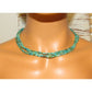 Navajo 3 Strand Rolled Turquoise Heishi Choker Necklace 18L