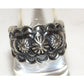 Navajo Band Ring Size 7 Sterling Silver Repousse Band Signed