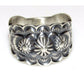 Navajo Band Ring Size 8 Sterling Silver Repousse Band Signed
