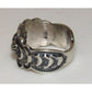 Navajo Band Ring Size 8 Sterling Silver Repousse Band Signed