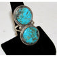 Navajo Blue Gem Turquoise Statement Ring Size 7 Sterling