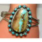 Navajo Boulder Royston Turquoise Cluster Cuff Bracelet