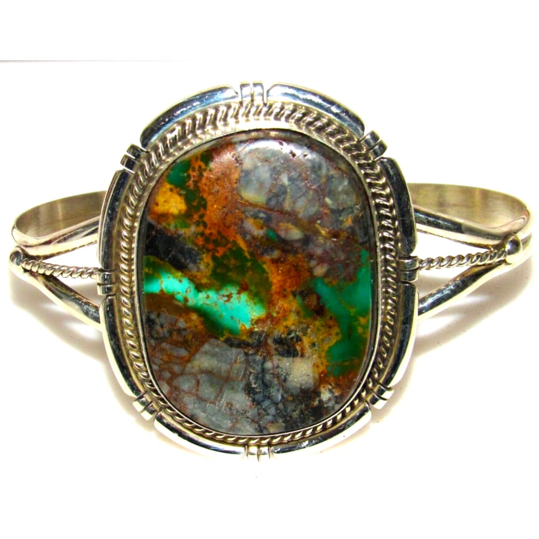 Navajo Boulder Royston Turquoise Sterling Cuff Bracelet 