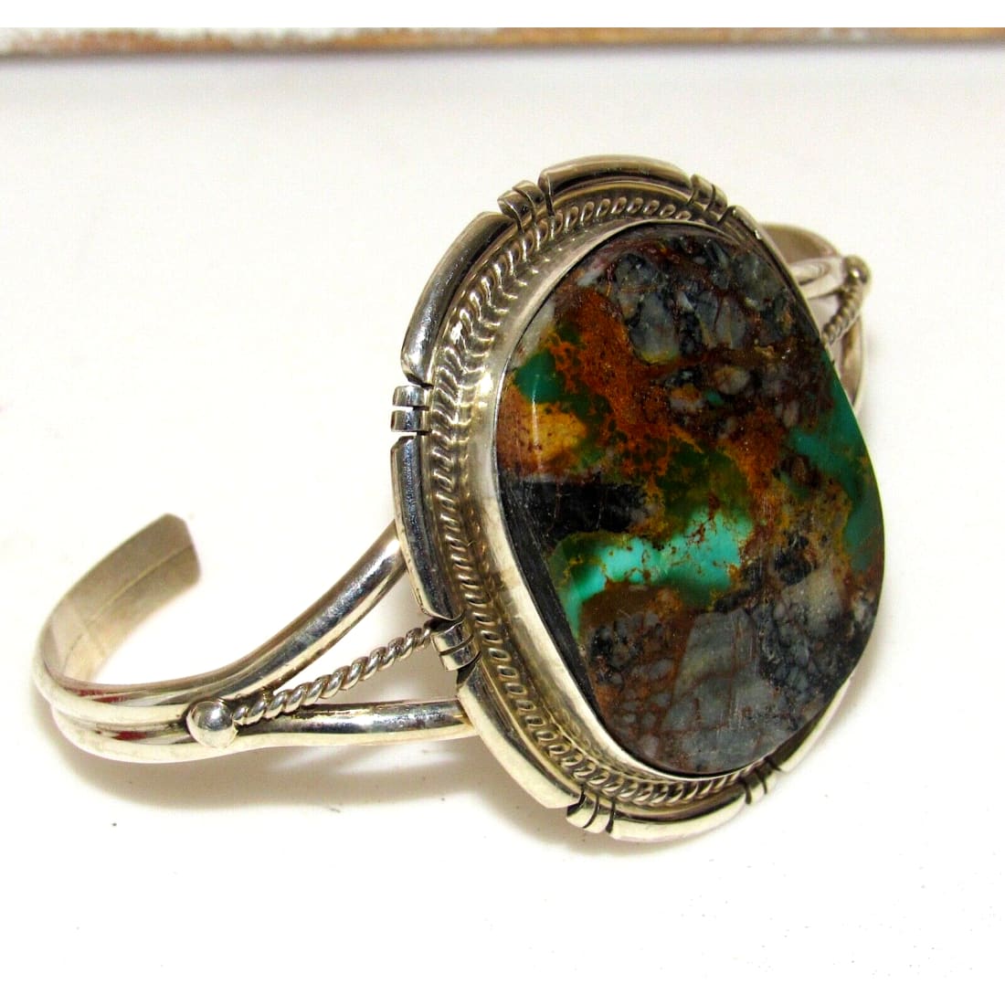 Navajo Boulder Royston Turquoise Sterling Cuff Bracelet 