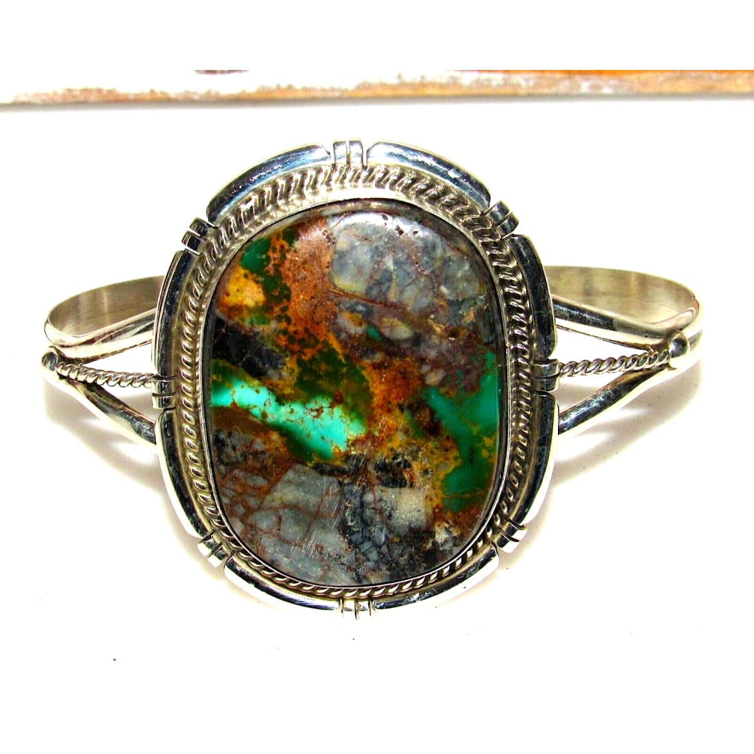 Navajo Boulder Royston Turquoise Sterling Cuff Bracelet 