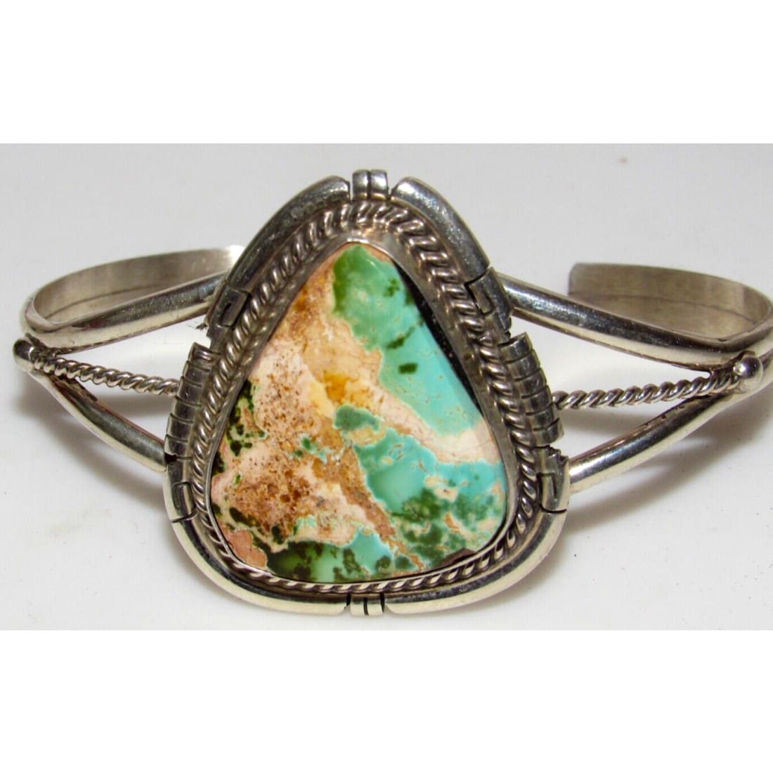 Navajo Boulder Royston Turquoise Sterling Cuff Bracelet 