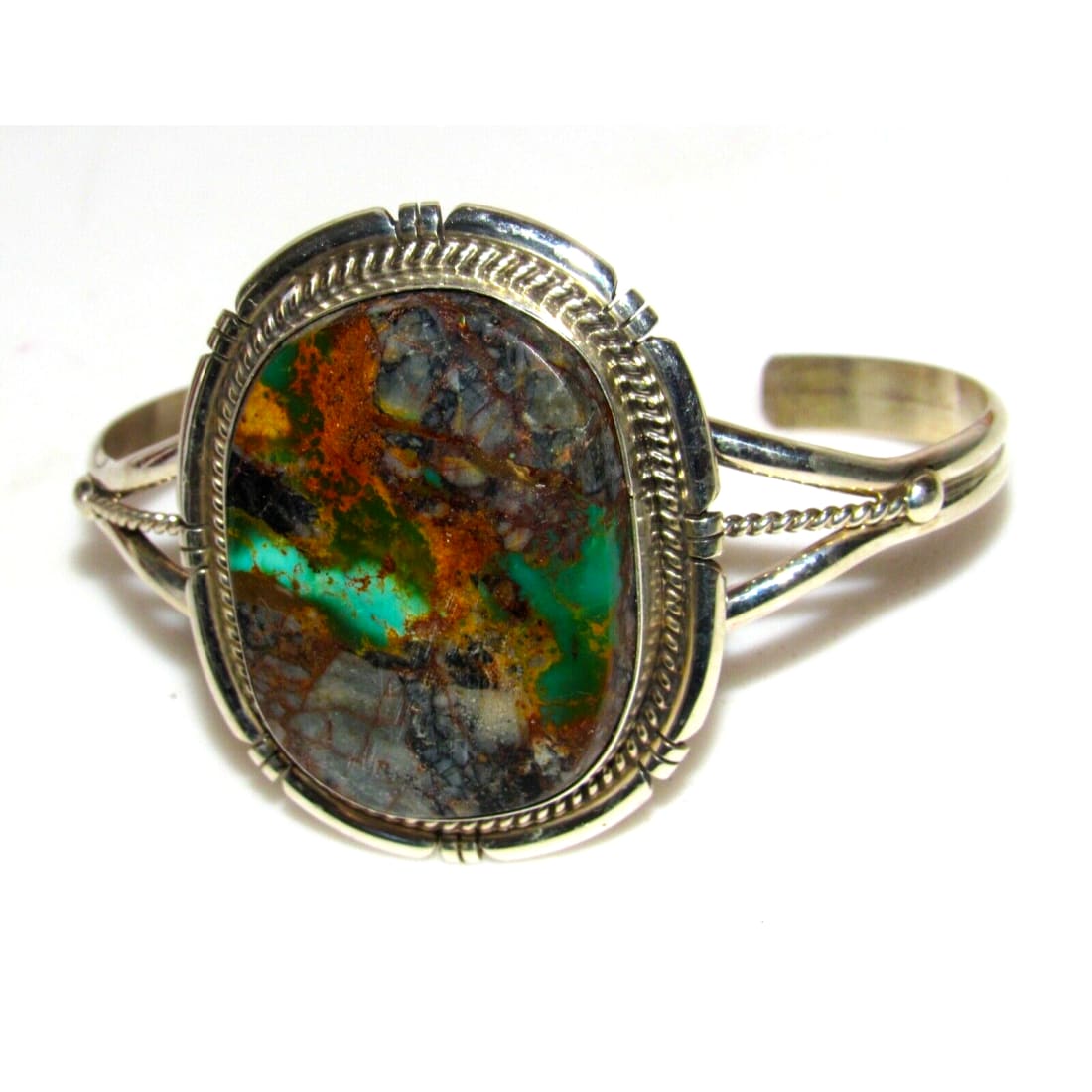 Navajo Boulder Royston Turquoise Sterling Cuff Bracelet 