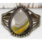 Navajo Bumblebee Jasper Cuff Bracelet Sterling Silver P. 