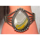 Navajo Bumblebee Jasper Cuff Bracelet Sterling Silver P. 
