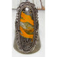 Navajo Bumblebee Jasper Ring Sz 9 Signed Sterling Silver 