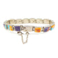 Navajo Calvin Begay Inlay Link Bracelet Sterling Silver 