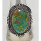Navajo Carico Lake Turquoise Statement Ring Sz 9 Sterling 