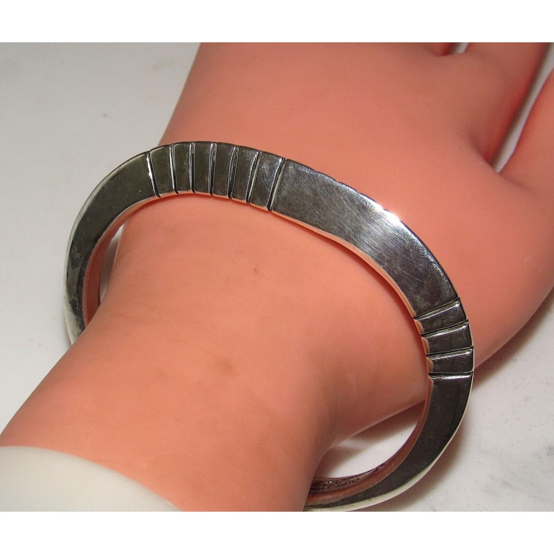 Navajo Carinated Flat Top Ingot Cuff Bracelet Orville 