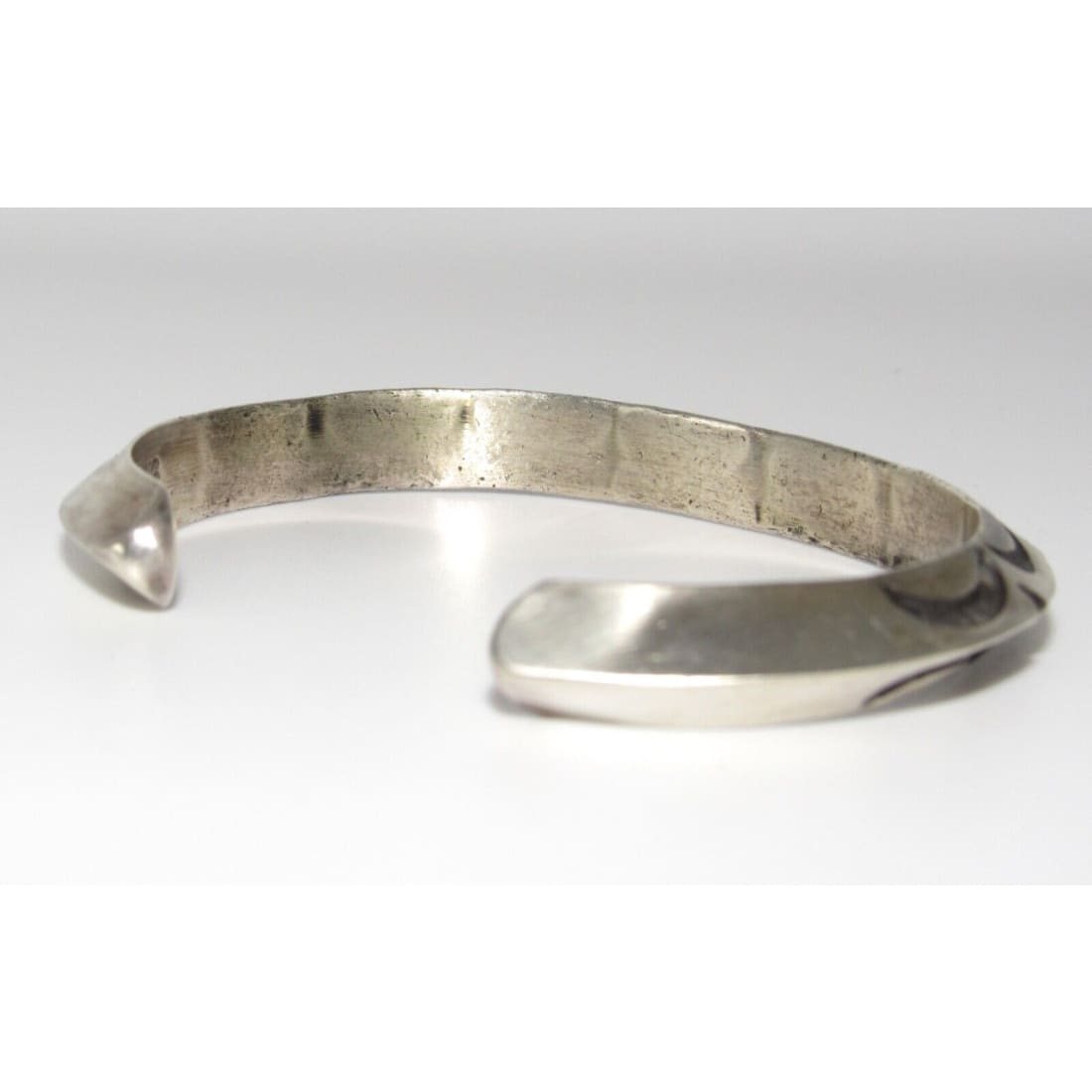 Navajo Carinated Hand Stamped Ingot Double Sided Cuff 