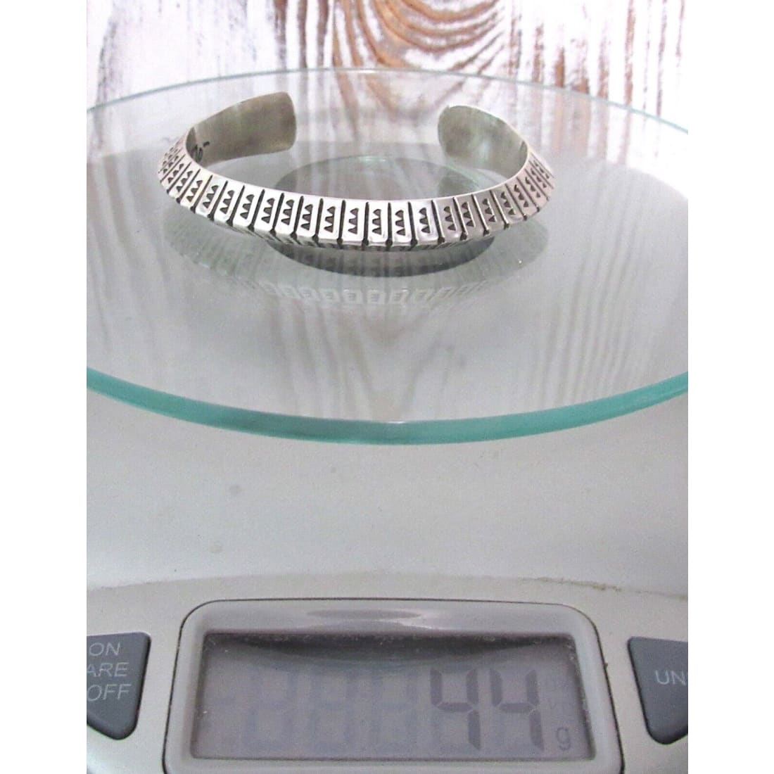 Navajo Carinated Hand Stamped Ingot Double Sided Cuff 