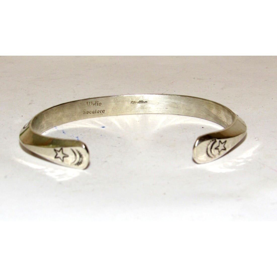 Navajo Carinated Hand Stamped Ingot Double Sided Cuff