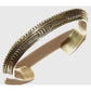 Navajo Carinated Hand Stamped Ingot Double Sided Cuff 