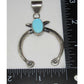 Navajo Cast Sterling Silver Sleeping Beauty Naja Pendant Signed Native American Native American